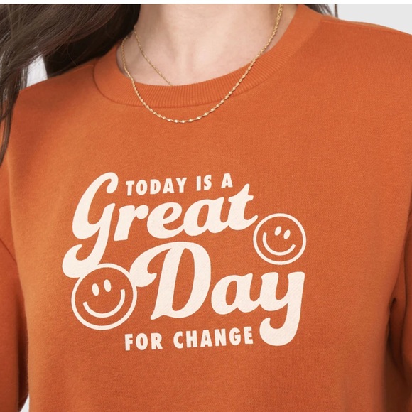 United By Blue Tops - Women’s United by Blue Great Day Graphic Crew Ginger Size Small